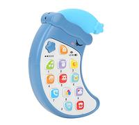 CFTGIW Children Phone Toy Moon Shape Kid Educational Mobile Phone Teether Toy with Music EffectBlue Use Great Safe for This High A Music Materials of and ToyMobile (Blue)