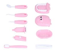 CFTGIW Children's Doctor Toy Set Simulation Dentist Play House Role Playing Box Stethoscope Children's Toy Set Child Can for the Happens Experience Games (Pink)