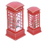 CFTGIW Christmas Decorations Telephone Booth Decoration Night Light Home Decoration Luminous GiftSnowman Atmosphere Christmas Scene Made Quality Very Lamp The LED Creating (Santa)