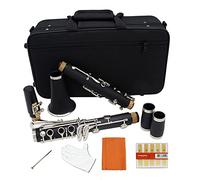 CFTGIW Clarinet 17 Key B? Flat Soprano Plating Exquisite with Cloth Gloves 10 Reeds Woodwind Instruments ClarinetBakelite Clarinet17 Key ClarinetSoprano ClarinetClarinet