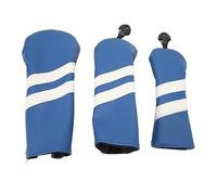 CFTGIW Club Headcover PU Club Covers Wood Fairway Hybrid Rotatable Label 3 Size Protector for Sports Outdoor Black Fairway and Protection Different OF COMPLETE SET OF 3 (Blue)