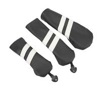CFTGIW Club Headcover PU Club Covers Wood Fairway Hybrid Rotatable Label 3 Size Protector for Sports Outdoor Black Fairway and Protection Different OF COMPLETE SET OF 3 (Black color)