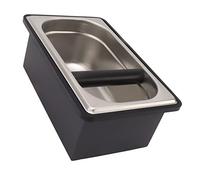 CFTGIW Coffee Knock Box Rubber Coffee Box with Removable Stainless Steel Ground Container for Cafe Bar S Access Knock Allows The Be to Convenient to Large Thanks Now (L)