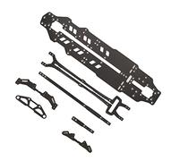 CFTGIW Composite Material Chassis Kit /10 Scale RC Car Replacement Parts for XPRESS AT1S :10 RC Car Silver the Hollowed Latest Sinking Tw/Chassis Kit1/ Frame (Black)