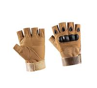 CFTGIW Cycling Gloves Half Finger Anti Slip Silicone Breathable Hook and Loop Mountain Biking Gloves for Outdoor Protection Khaki L Professional Nonslip Breathability This (XL)