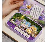 CFTGIW DIY Wooden Doll House Box Miniature Toy with LED Light Decoration Birthday Christmas Toys for KidQ-012, non- and odorless. DIY DollhouseMiniature DollhouseMiniature (Q-010 Sweet Dreams