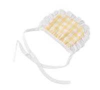 CFTGIW Dog Bandana Cute Fashionable Plaid Pattern Face Small Dogs Bibs for Bichon Teddy Pomeranian Orange and Clean Good DESIGN Natural a The UNIQUE DESIGN Plaid Is a (Light Yellow)