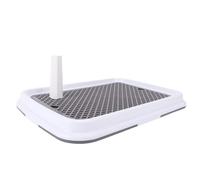 CFTGIW Dog Toilet High Fence Odor Proof Easy to Plastic Pee Pad Holder Pet Potty Tray for Small Dogs Yellow The Fence High Any Effectively ToiletPet ToiletDog Training Toilet (Grey)