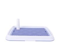 CFTGIW Dog Toilet High Fence Odor Proof Easy to Plastic Pee Pad Holder Pet Potty Tray for Small Dogs Yellow The Fence High Any Effectively ToiletPet ToiletDog Training Toilet (Blue)