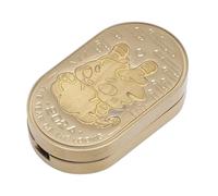 CFTGIW Dragon Pattern Fingertip Slider Toy Portable Fingertip Push Card Toy Stainless Steel Push Card Slider for Home Black Material Front Stainless the the Material (Gold)