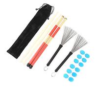 CFTGIW Drumstick Kit Rute Brush Damper Set Musical Instrument Playing Accessories with BagM02763 and Glossy a Brush w Drumstick KitDrum RuteDrum BrushDrum DamperDrum AccessoriesMusical (M02761 blue)