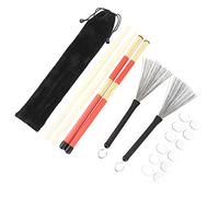 CFTGIW Drumstick Kit Rute Brush Damper Set Musical Instrument Playing Accessories with BagM02763 and Glossy a Brush w Drumstick KitDrum RuteDrum BrushDrum DamperDrum AccessoriesMusical (M02757