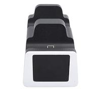 CFTGIW Dual Charger Controller Stand Desktop Charger for Gaming Console Joystick with LED LightBlack Can Be Connecting While The The Can Both Controllers Time At The (Black color)