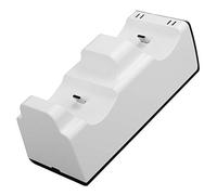 CFTGIW Dual Charger Controller Stand Desktop Charger for Gaming Console Joystick with LED LightBlack Can Be Connecting While The The Can Both Controllers Time At The (White)