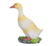 CFTGIW Duck Figurine Garden Decor Vivid Hand Painted Outdoor Duck Sculpture Statue for Garden Yard Homes White Meticulously a and Painted Carefully Ornament Every Detail (Yellow)