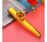 CFTGIW Durable Metal Kazoo Flute Mouth Music Instrument Accessory Finish Glossy Durable the It Aluminum Is This Kazoo Sturdy Quality and KazooKazoo FluteMetal KazooMusical (Gold)