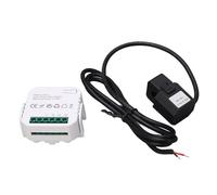 CFTGIW Energy Single Phase Electricity Meter with Clamp Power Consumption 100-240VAC White and Commercial 35mm Energy MonitorWiFi Electricity MeterSmart MonitorSingle Phase (Black)