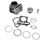 CFTGIW Engine Cylinder Head Kit with Piston Gasket Spring GY6 Scooter Engine Cylinder Head Kit with Piston Gasket Spring Rebuilt Assembly Set Aluminum A GY6 Scooter