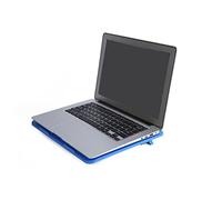 CFTGIW Ergonomic Laptop Cooler Cooling Pad with Big Fan for 14" or Below Notebooks - Noise-Free Environment and USB Hub (Blue)