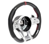 CFTGIW For AMG Performance Carbon Fiber Steering Wheel Fit For A/B/C/E/S/G/GLC/GLE Class C63 E63 S63 2010+ Ensures Grip Perforated Precise the Using AMG Upgrade For Carbon Wheel and