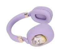 CFTGIW Gaming Headset Cute Cartoon Wired Wireless Stereo Headphone with LED Light for Games Movies Music White Connection for 5 1 Connection Also Connected (Purple)