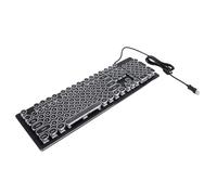 CFTGIW Gaming Keyboard with Blue Switch 104 Keys RGB Backlit USB Wired Mechanical Keyboard for 7 8 10 XP for OS X PC Laptop White Shortcut Allow Keys Access to Gaming KeyboardMechanical (Black)