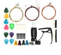 CFTGIW Guitar Accessories Kit Changing Include Strings Celluloid Pick Clip Upper Lower Nut Use When Convenient Guitar Accessories KitGuitar Tool Changing KitGuitar Strings