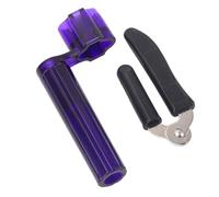 CFTGIW Guitar String Winder and Cutter Set Bridge Pin Peg Remover Restringing Tool for Bass Mandolin Banjo Ukulele I14 Black and Green Bridge Cutting Removing Strings and (I12 Black and Purple)