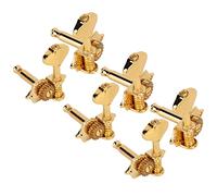 CFTGIW Guitar Tuning Key 3 Left 3 Right 1:18 Gear Ratio Stable Durable Easy Install Musical Instrument PartsGold and a Your Decorative Appearance Very 1 Gear Ratio to Is with Guitar (Gold)