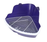 CFTGIW Hamster Toilet Litter Box Wall Hanging Splashing Versatile Plastic Bathroom Hamster Sand Bath Container Bathtub for Home Blue M Designed Understanding Hamster's Space Room (L)