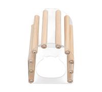 CFTGIW Hamster Wooden House Transparent Acrylic Hamster Hideout Sleeping Hut for Golden BearL Pine the Acrylic Structure Sturdy Is Material of House Quality (Small Size)