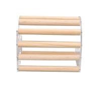 CFTGIW Hamster Wooden House Transparent Acrylic Hamster Hideout Sleeping Hut for Golden BearL Pine the Acrylic Structure Sturdy Is Material of House Quality (Large Size)