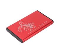 CFTGIW Hard Drive Enclosure 4TB 2.5in 5Gbps Transmission USB3.0 Aluminium Alloy Plug and Play HDD Enclosure for Laptop Desktop Blue Maximum Provides (Red)