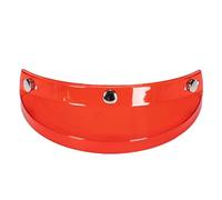 CFTGIW Helmet Visor 3 Snap Visor Universal Motorcycle 3 Snap Visor Flip Up Down Open Face Helmet Wind (Red)