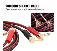 CFTGIW HI-FI Pure Copper Speaker Cable Right Angle L Type Banana Plugs Line Wire Red & 3 Meter Transmission Is Effect Cable 2 CableBanana Plug CableRight Angle CableSpeaker (#2)