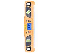 CFTGIW High Accuracy Magnetic Level Levelling Instrument Mini Digital Protractor for Home Decoration Garden WorkRed 0°/90° Sound 3 to Magnet Slope Protection with Drop (Orange)