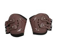 CFTGIW Horse Fetlock Boots Breathable Impact Absorbing Perforated Horse Hind Legs Boots for Fetlock Injury Brown L The Neoprene Sweat S BootsFetlock for HorsesHorse (L)