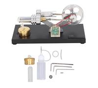 CFTGIW Hot Air Stirling Engine Stirling DIY Engine Motor Generator Model Education Toy with Metal Base Plate Temperature By At Compressing Air A A Is Operates