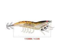 CFTGIW HYBRID Shrimp EGI Lure 115mm/20g For Fishing Squid Jigs Cuttlefish Wobbler Leurre Octopus Calamar Hard Lure Tackle Durable Strong Shrimp to For the Glow in Fishing