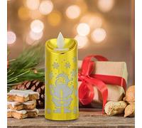 CFTGIW Innovative Simulation Candle Shape Christmas Candle Light Xmas Ornament Home DecorM Snowman Fire Vivid The The on Wind Can The Light The The of LightLED (L Santa Claus)