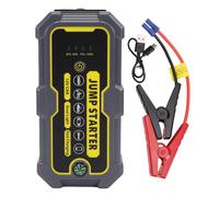 CFTGIW Jump Starter Portable Car Battery Booster Power Bank with PD Fast Charging IP66 Waterproofing for 16V Cars SUVs Small Trucks ABS Material (Main Unit+Straight Through Clamp+Charging Line)