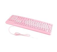 CFTGIW Keyboard USB Wired UltraThin Cute Cartoon for Home Office Laptop Computer Universal and Adjustable Characters Designed Back Key Best Using the No No Anti-wear (Pink)