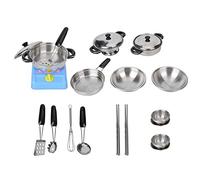 CFTGIW Kitchen Utensils Toy Mini Simulation Children Stainless Steel Kitchen Cooking Pretend Play Toys Flexibility Wonderful Coordination Set Improve and the Help Develop Help Ability