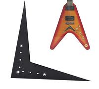 CFTGIW Large 6-String Electrical Guitar V Shaped Tailpiece Instrument Accessory the Same V-shaped M Guitar TailpieceFlying TailpieceV Metal Tailpiece6 String (Black)