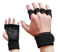 CFTGIW Lifting Gloves Workout Gloves with Integrated Wrist Wraps Anti-slip Hand Protector for Weight Lifting Powerlifting Pull Ups Ventilation Keeps Design From Anti-slip Flexible (XL)