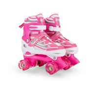 CFTGIW Light Up Roller Skates for Kids for Girls Ages 5-8 Ideal for Kids Ages 6-12 Adjustable Size Rollerskates for Toddlers Shoe The Can Adjustable Adjusted Your (S)