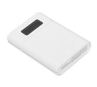 CFTGIW M09B 4x18650 Battery Storage Box Micro Type C Input Port Portable DIY Power Bank KitBlack While the Make Without Power Phone You Emergency Charging You Your and 4x18650 Battery (White)