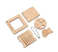 CFTGIW Measuring Ruler Set Yarn Length Density Angle Wooden Round Punching Ruler for Knitting Projects Accurate Yarn Knitti Knitting SetKnitting RulerWooden GaugeYarn