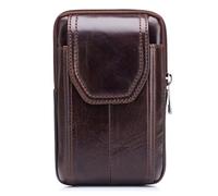 CFTGIW Men Leather Belt Pouch Waist Bag Fanny Pack Phone Pouch with Belt Loop Compartment Your Zippered Power Notebook Metal Made from Stylish and Durable Men (08)