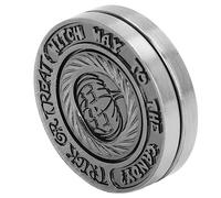 CFTGIW Metal ADHD Haptic Coin Adult Engraved Pumpkin Pattern Anxiety Stress Relief Magnetic Clicker Slider Toy Easily Smoothly Coin Design Handed Texture Engraved DELICATE APPEARANCE